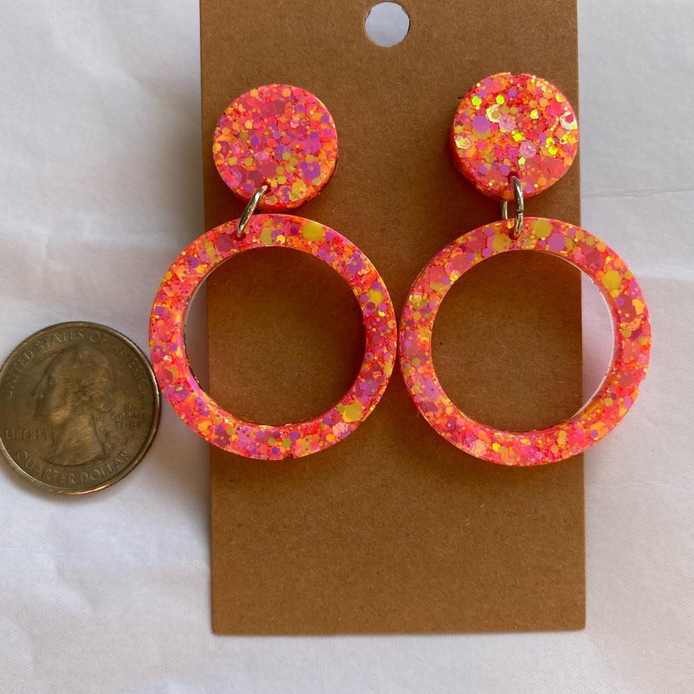 Handmade resin earrings